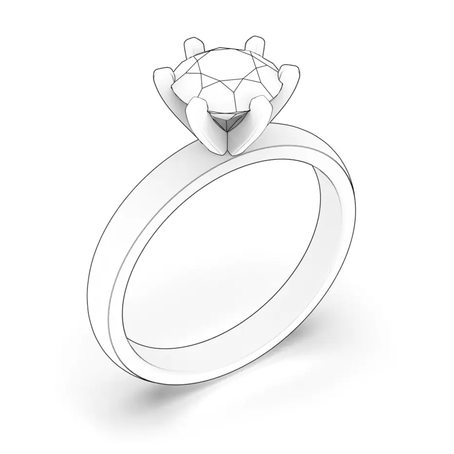 Inel de logodnă SAVICKI: aur, diamant