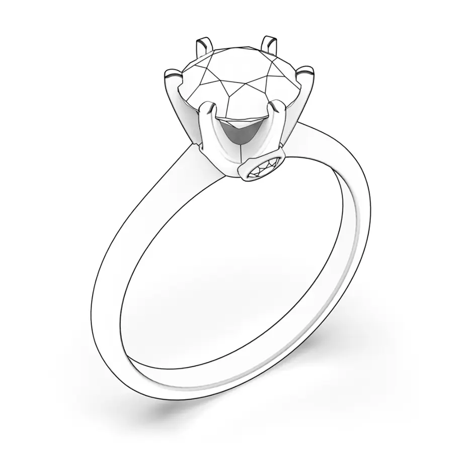 Inel de logodnă Journey: aur, diamant